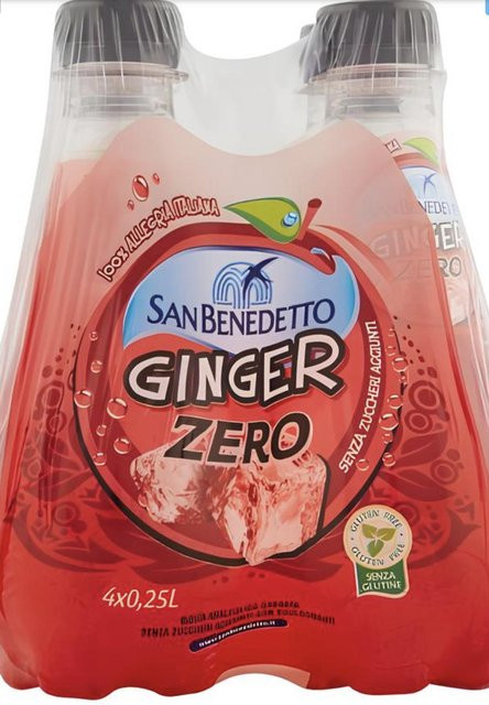 San Benedetto Limonade Ingwer Zero, 4 x 0,25 l - Bild 1