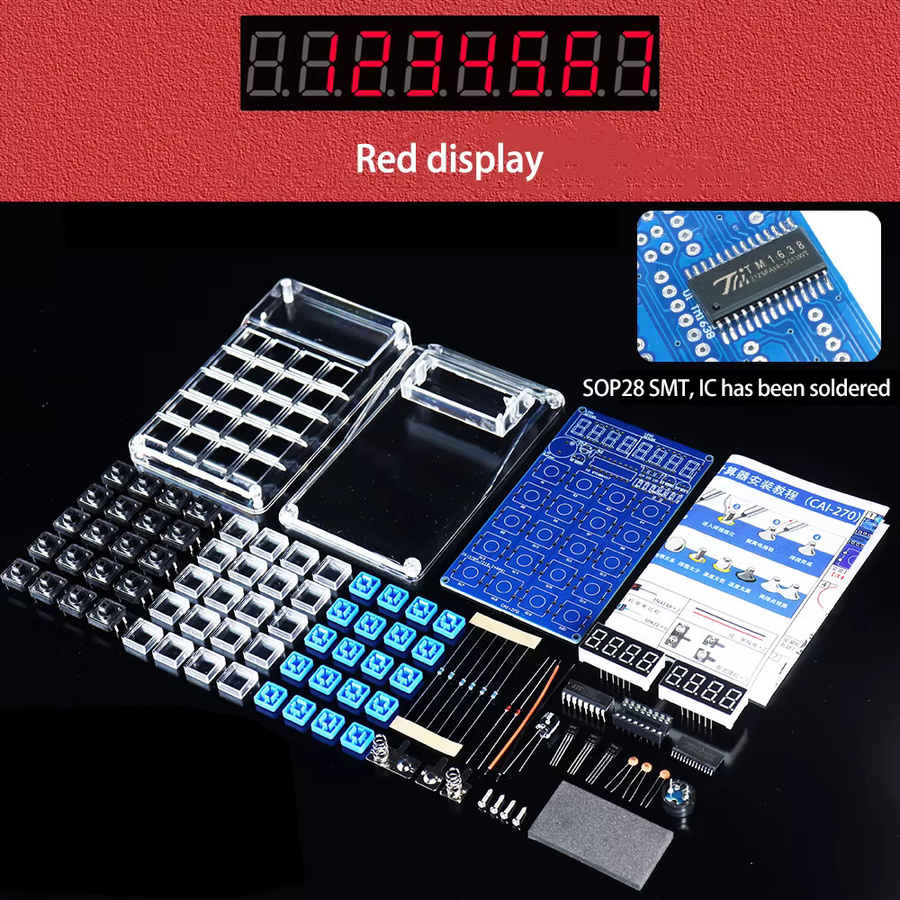 LOTHYE DIY-Elektronik-Kit LED-Rechner mit digitaler Röhrenanzeige und Mikrocontroller in Blau und Multicolour - Bild 2