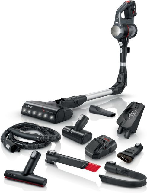 Bosch Unlimited 7 Akku-Stielsauger in Grau und Schwarz mit LED-Scheinwerfer und Wandhalterung - Bild 1