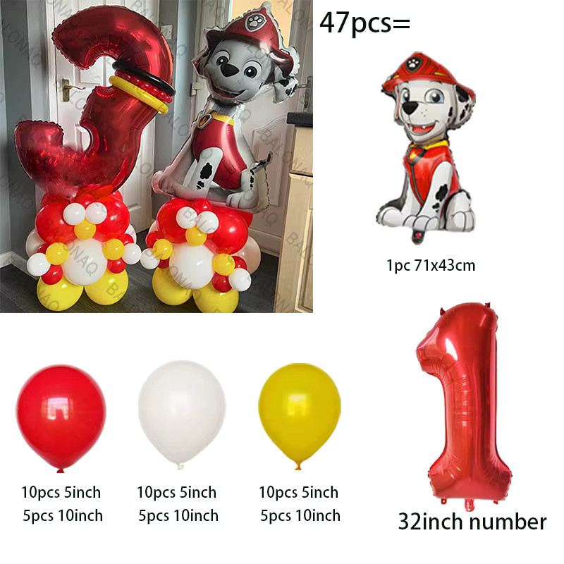 Paw Patrol Ballon, Kinderpartyzubehör, 47 Stück - Bild 2
