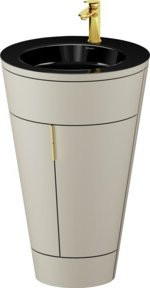 Duravit Waschtischunterschrank Starck 1 c-bonded Set, Schwarz, B/H/T: 56 x 86,4 x 60,5 cm - Bild 1