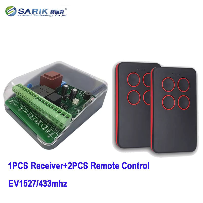 SARIK Drahtloser Garagentor-Controller mit 433 MHz RF-Empfänger und Sender für Rolltore und Röhrenmotoren - Bild 2