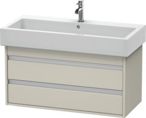 Duravit Waschtischunterschrank Ketho in Tau Beige mit 2 Schubkästen, wandhängend, B/T/H: 95 x 44 x 48 cm - Bild 1