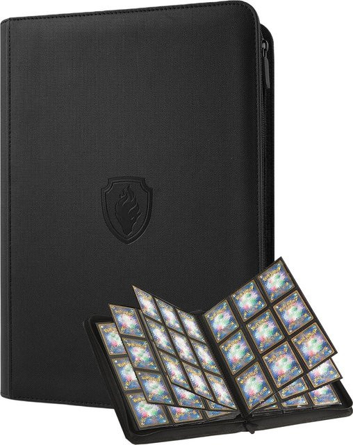 Leimenston 9-Taschen-Sammelkartenordner, Schwarz, Kunststoff - Bild 1