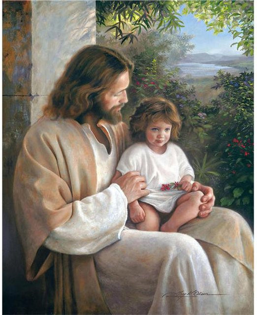 Jesus Christus Leinwandbild von DIMENGQI, modernes Wandgemälde in Mehrfarbig, B x H: 50 x 75 cm - Bild 1