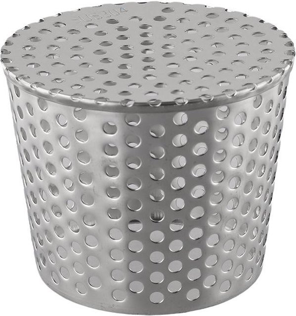 Warmer home Laubfangkorb aus Edelstahl für Abflussablauf und Dachrinnen-Schutz, Farbe: Silber, Durchmesser: 110-125 mm - Bild 1