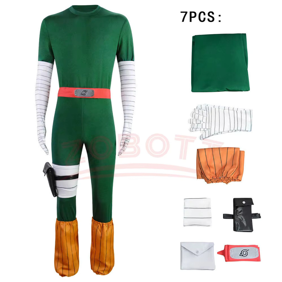 ZOBOTT Naruto Rock Lee Cosplay Kostüm, Set, Plüsch / Textil - Bild 2