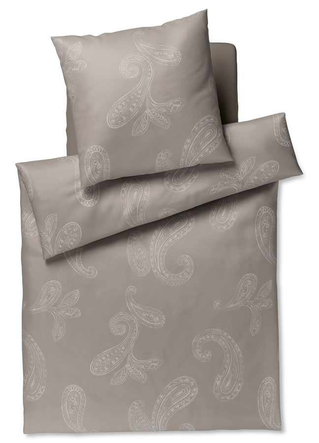 JOOP! Living Paisley 4120 Bettwäsche aus Mako-Satin in Braun und Grau, B/H: 135 x 200 cm mit Kissen 40 x 80 cm - Bild 1