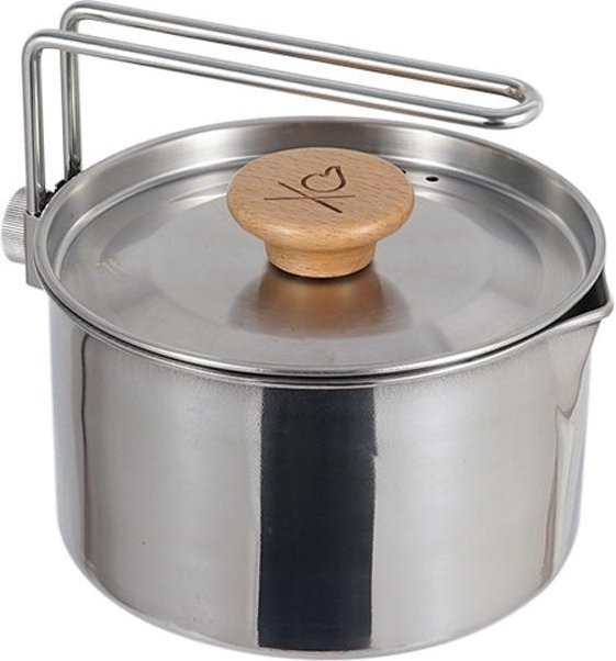 Edelstahl Wasserkocher für Outdoor, Camping und Trekking, tragbarer Kochtopf für Reisen, bunt - Bild 1