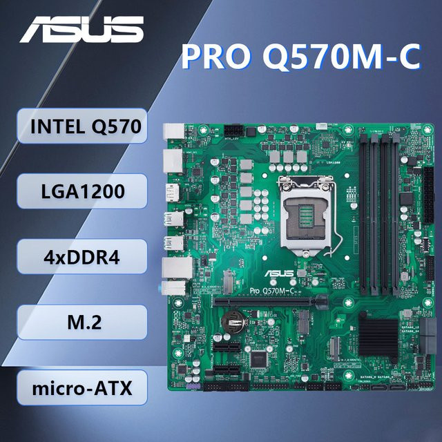 ASUS Pro Q570M-C/CSM Motherboard LGA1200 Intel Q570 mATX mit DDR4 und M.2 NVMe Unterstützung - Bild 1