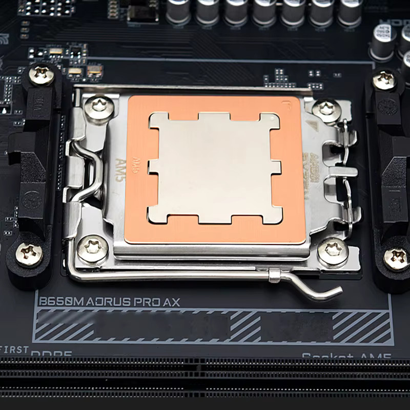 TEUCER AM5 CPU Anti-Biege-Halterung aus reinem Kupfer für AMD 7950X 7900X 7700X 7600X in Braun - Bild 2