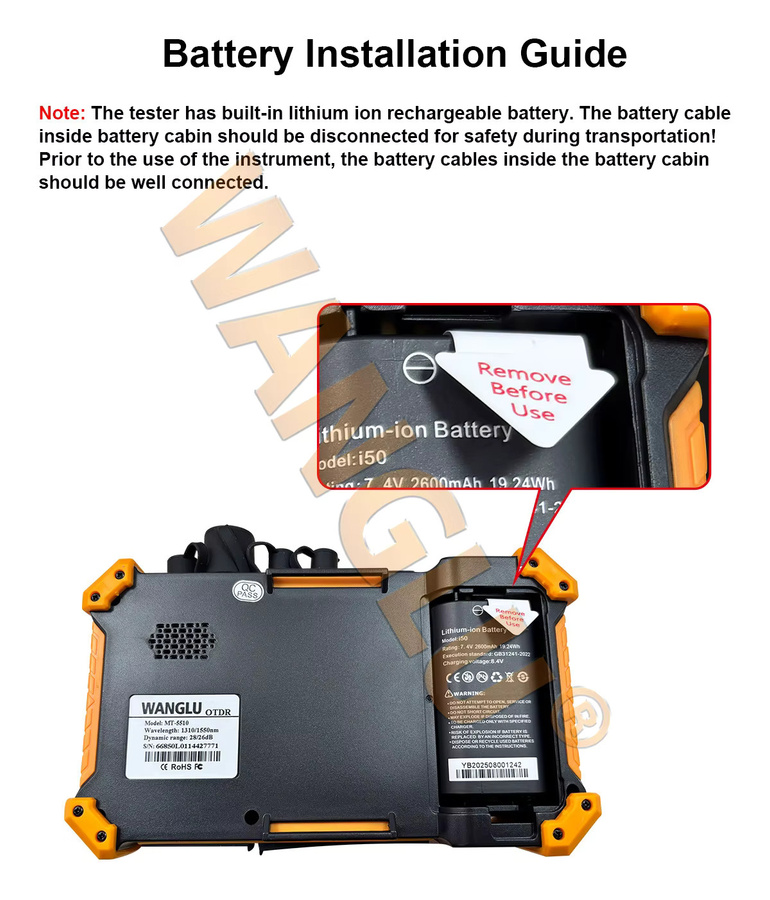 WANGLU 5,4 Zoll CCTV OTDR Tester mit 8MP TVI CVI AHD Analogkamera-Testfunktion, PTZ-Steuerung, Glasfaser-Tester, Eventmap und RJ45 TDR Kabeltester für Ethernet/LAN - Bild 3