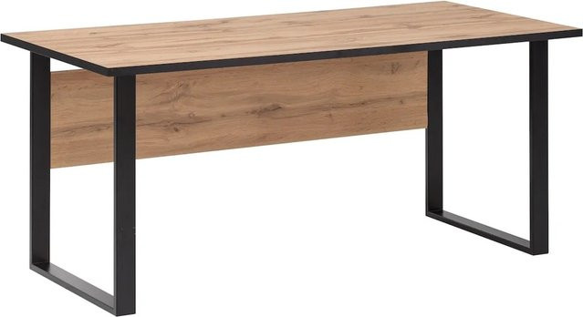 PROREGAL Schreibtisch Panda im Industrial Design, Farbe Eiche, H x B x T: 73 x 160 x 75 cm - Bild 1
