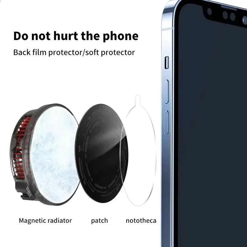 Magnetische Metallplatte mit Ring für MagSafe Telefon Kühler und Tablet Zubehör, Schwarz, Durchmesser: 6 cm und 9 cm - Bild 2