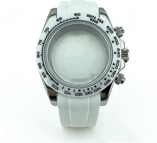 OUMASHI Uhrengehäuse für VK63 Uhrwerk, Edelstahl, Saphirglas, Keramiklünette, 39 mm - Bild 1