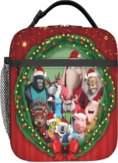 Fancy Style Studio Sing Filmfiguren Brotdose für Mädchen, rote isolierte und wasserdichte Kühltasche für unterwegs - Bild 1