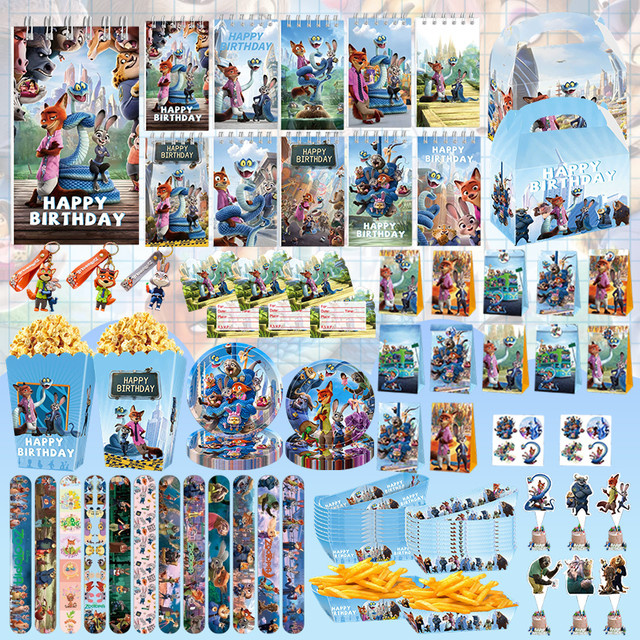 TAKARA TOMY Zootopia Partyzubehör, Notebook, Box, Bag, Card - Bild 1