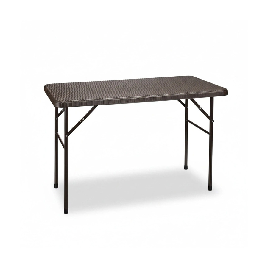 Relaxdays Gartentisch rechteckig aus Kunststoff in Braun mit Rattan-Optik, klappbar, B/T/H: 120 x 74 x 61,5 cm - Bild 2