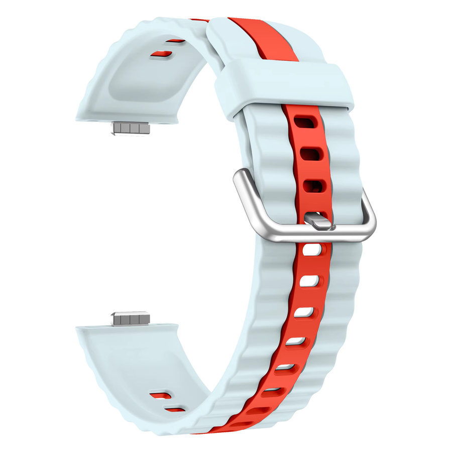 Huawei Uhrenarmband Silikon, vertikal gestreift, zweifarbig, multicolor - Bild 2