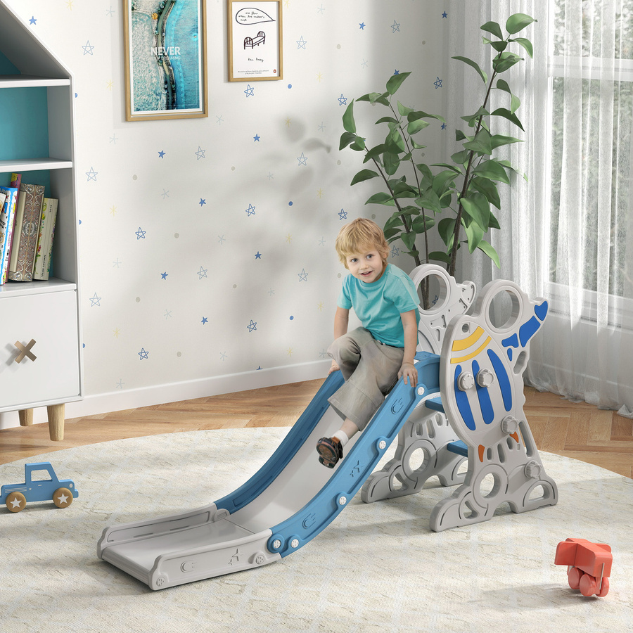 AIYAPLAY Kinderrutsche, Raketen-Design, Blau, ab 1,5 Jahre - Bild 2