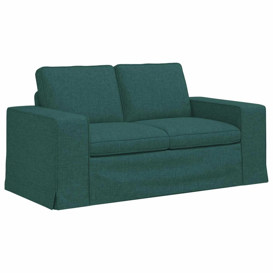 vidaXL Sofa Dunkelgrün mit Stoffbezug und Metallrahmen, B/T/H: 162 x 80 x 82 cm - Bild 2