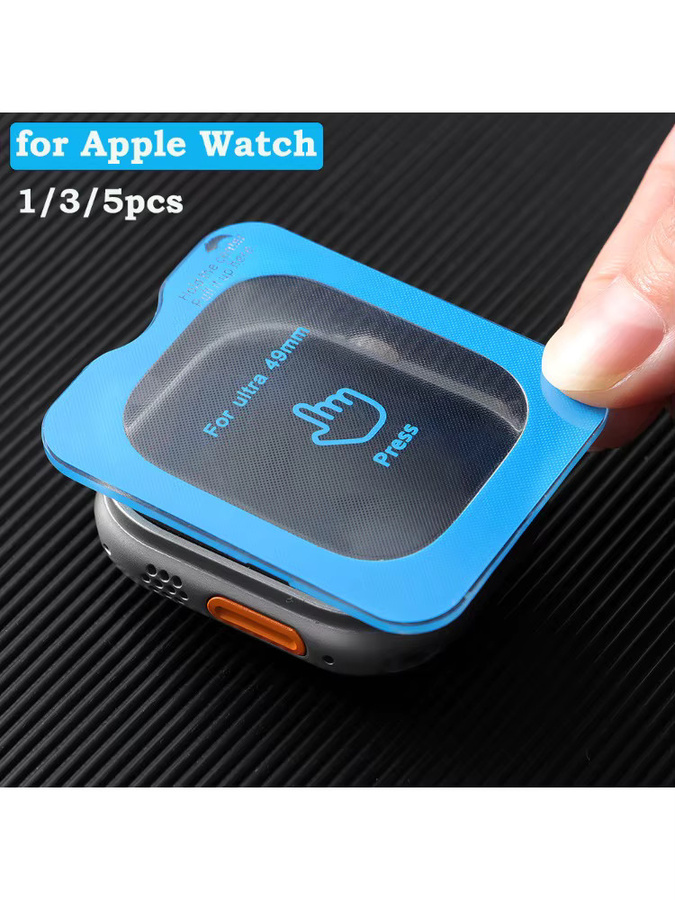 Apple Displayschutzfolie Glas, Apple Watch Ultra 1/2/3 49 mm, Unisex - Bild 5