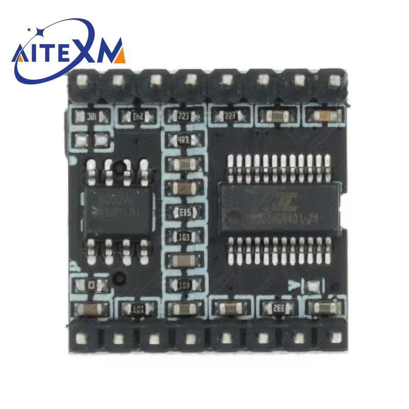 AITEXM ROBOT Mini MP3 Player Modul Board mit Audio Voice Decode Unterstützung für Arduino, TF Karte und U-Disk, Farbe: Schwarz - Bild 2