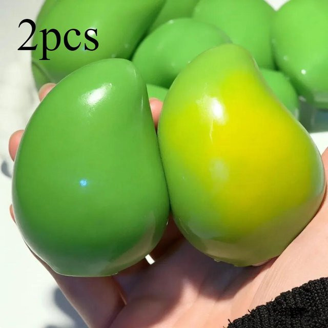 Handgemachter Knuspriger Mango Stressball, Knetspielzeug, Temperatur Farbwechselndes Squishy - Bild 1