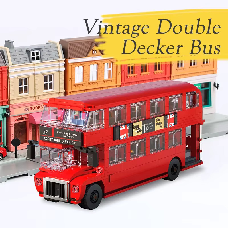 AMAZINGBLOKS Britischer Retro-Doppeldecker-Bus, Baukasten, 745 Teile, ab 14 Jahren - Bild 2