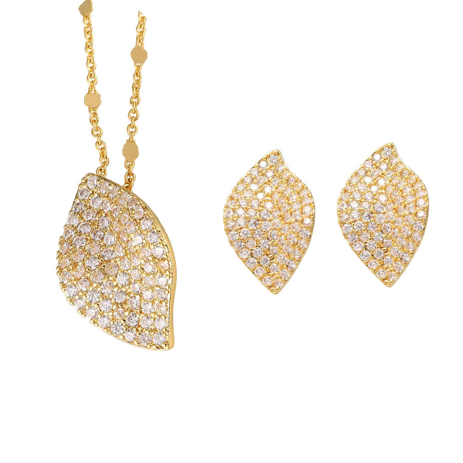 ZAKOL Schmuckset, Ohrringe und Halskette, Kupfer, Zirkonia, Damen - Bild 3