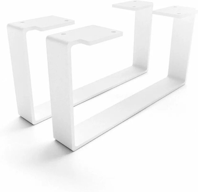 HEVVA Möbelfüße LUXEMBURG 2er Set Weiß, Höhe: 15 cm, Tiefe: 30 cm - Bild 1