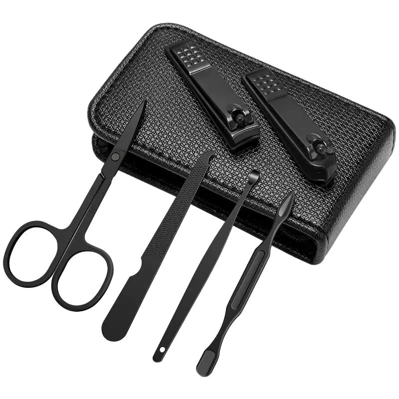 Ouriner Maniküre- und Pediküre-Set, 6-teilig, helles Schwarz, Unisex - Bild 4
