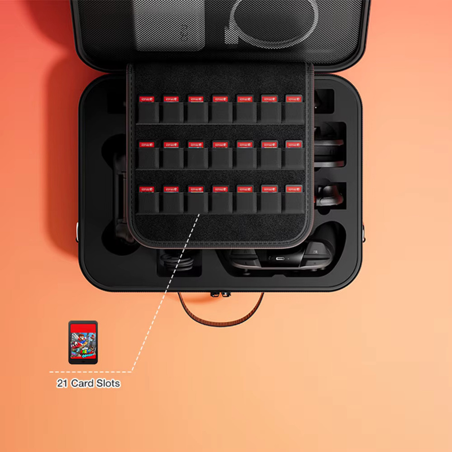 Colorvan Wasserfeste Tragetasche für Switch 2 in Schwarz mit kratzfestem Schutz und Griff für Spielzubehör - Bild 4