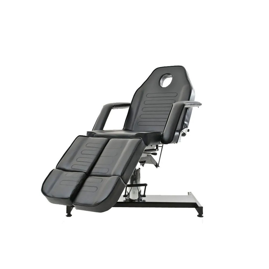 DELUKE Kosmetikliege PASSAU Hydraulische Massageliege und Tattooliege aus Kunstleder in Schwarz, B/T/H: 86 x 185 x 86 cm - Bild 2