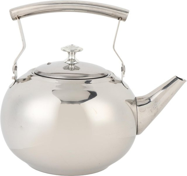 Pfeifender Wasserkessel aus Edelstahl von Wosawe outdoor sports in Silber mit Filter, 1,5 l - Bild 1