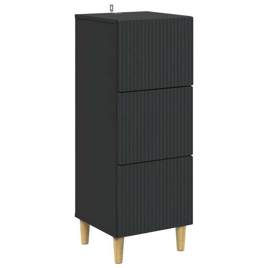vidaXL Schubladenschrank Schwarz im Vintage-Design aus Holzwerkstoff, B/T/H: 33 x 34,5 x 90 cm - Bild 2