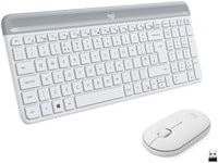 Logitech MK470 Slim Wireless Tastatur und Maus Set QWERTZ Deutsch Weiß - Bild 1