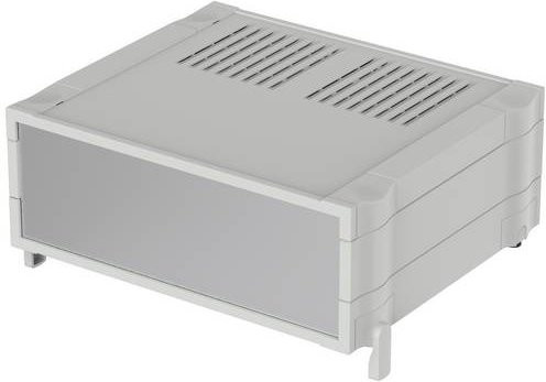 Bopla Botego Tisch-Gehäuse BO 62618L mit Zubehör, Farbe Lichtgrau (RAL 7035), Material ABS, L x B x H: 307,35 x 256,9 x 110,92 mm - Bild 1