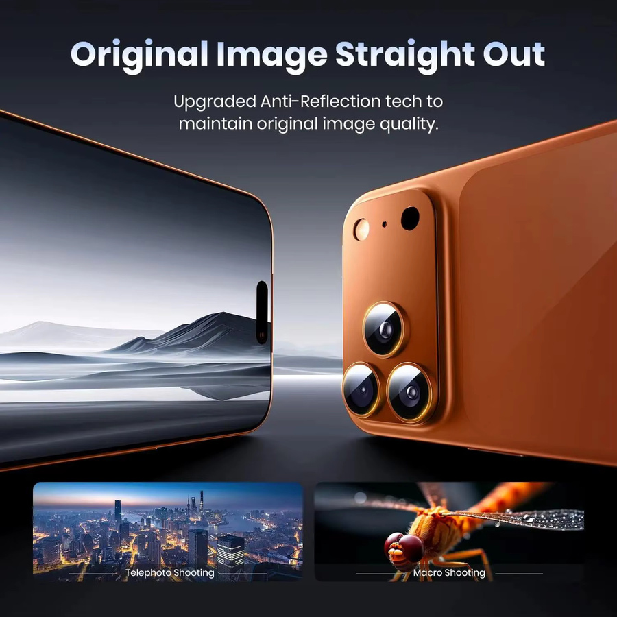 Ziai Metall Glas Kameralinsen-Schutz für Phone 17 Pro Max und 17 Pro in Silber - Bild 3