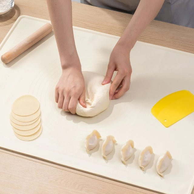Backmatte aus Silikon von PGY in Weiß für Teig, Pizza und Kuchen, B/T: 50,0 x 40,0 cm - Bild 1