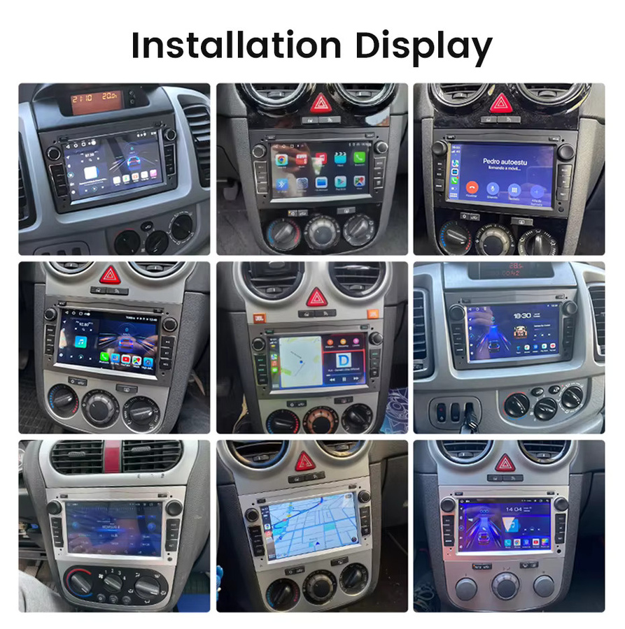 Junsun 7-Zoll Android Autoradio mit CarPlay und IPS-Bildschirm für Opel Astra H G J Zafira B Corsa C D Antara Vectra Vivaro in Schwarz und Grau - Bild 2