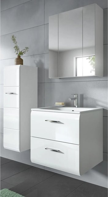 Inn.Furn Badmöbel Set Cover in Weiß Hochglanz, 3-teilig, Breite: 105 cm - Bild 1