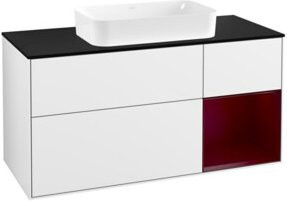 V&B Waschtischunterschrank Finion mit Wandbeleuchtung, Farbe: Weiß, Breite: 120 cm, Tiefe: 50,1 cm, Höhe: 50,1 cm - Bild 1