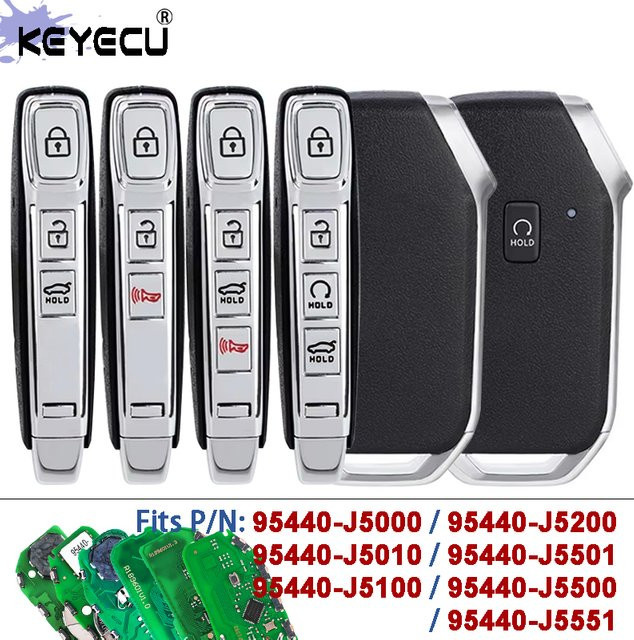 KEYECU Smart Remote Key Fob für Kia Stinger 2017-2023, 433 MHz ID47 Chip, Schwarz - Bild 1