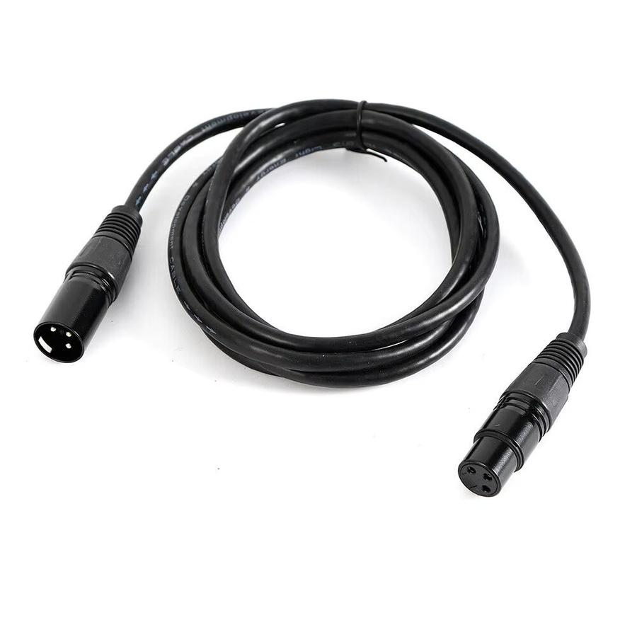 10er Set Bymaocar DMX-Audiokabel in Schwarz mit 3-poligen XLR-Steckern, 2 m Länge für Bühnenbeleuchtung und DMX-Signale - Bild 3