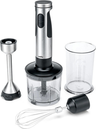 Wilfa Fusion 1500 IM3-1500FP Stabmixer-Set in Silber aus Edelstahl