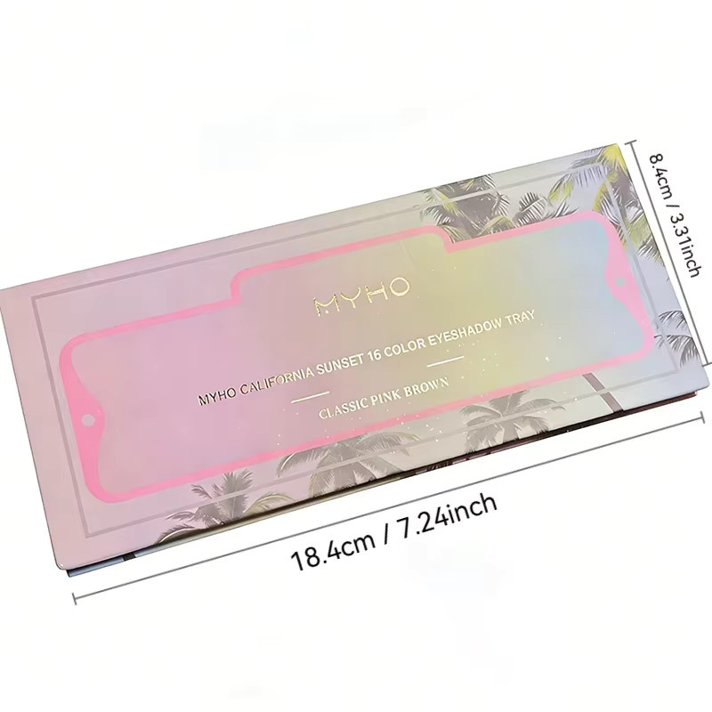 MYHO California Sunset Lidschatten-Palette, 16 Farben, Rosa-Braun, Damen - Bild 4