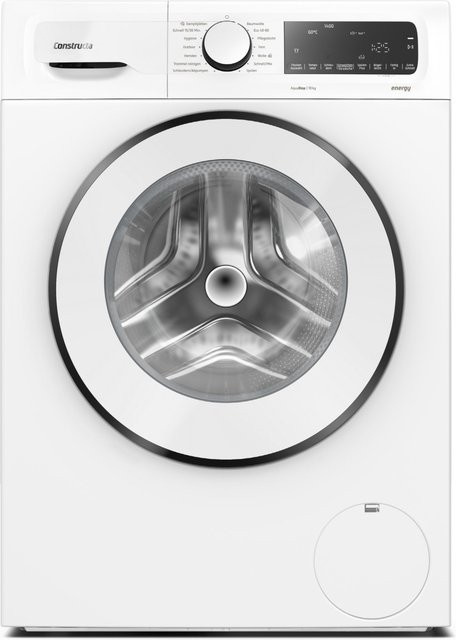 Constructa Waschmaschine Frontlader Weiss, 10 kg Kapazität, 1400 U/min, Aquastop und Dampfprogramme - Bild 1