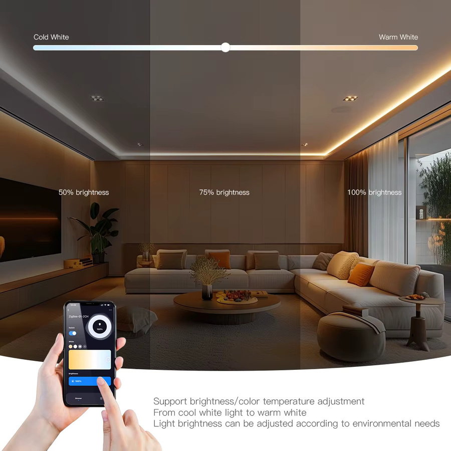 Rybakov Smart LED Controller mit Zigbee 3.0 und WiFi für RGBW COB Neonband, dimmbarer Tuya LED Dimmer für DC5V-24V - Bild 2