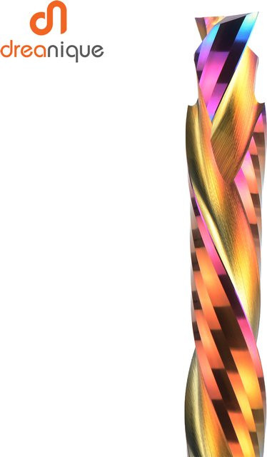 DREANIQUE Spiralfräser Up & Down Cut mit 2 Schneiden aus Hartmetall in Mehrfarbig - Bild 1